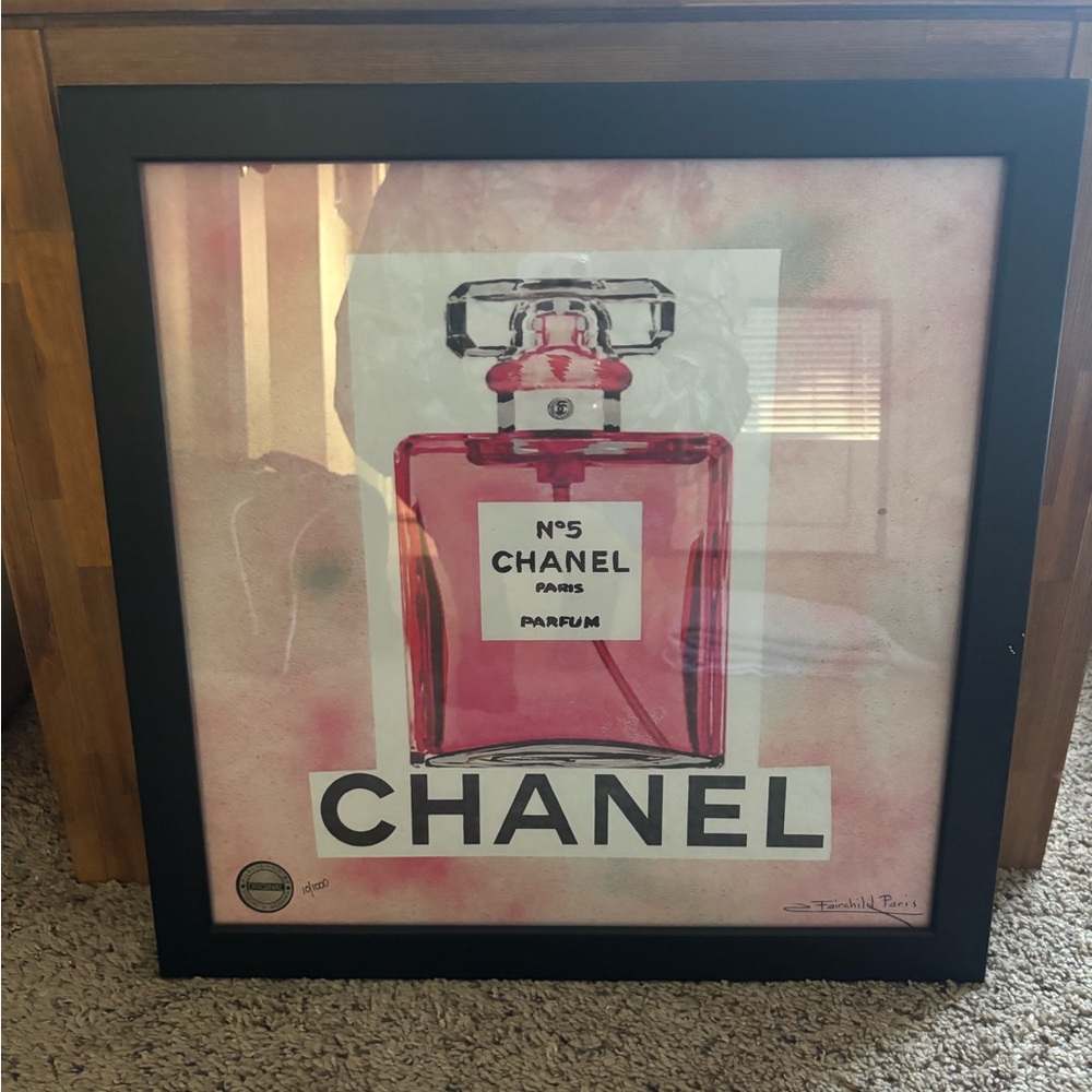 limited edition signed chanel fairchild paris framed picture